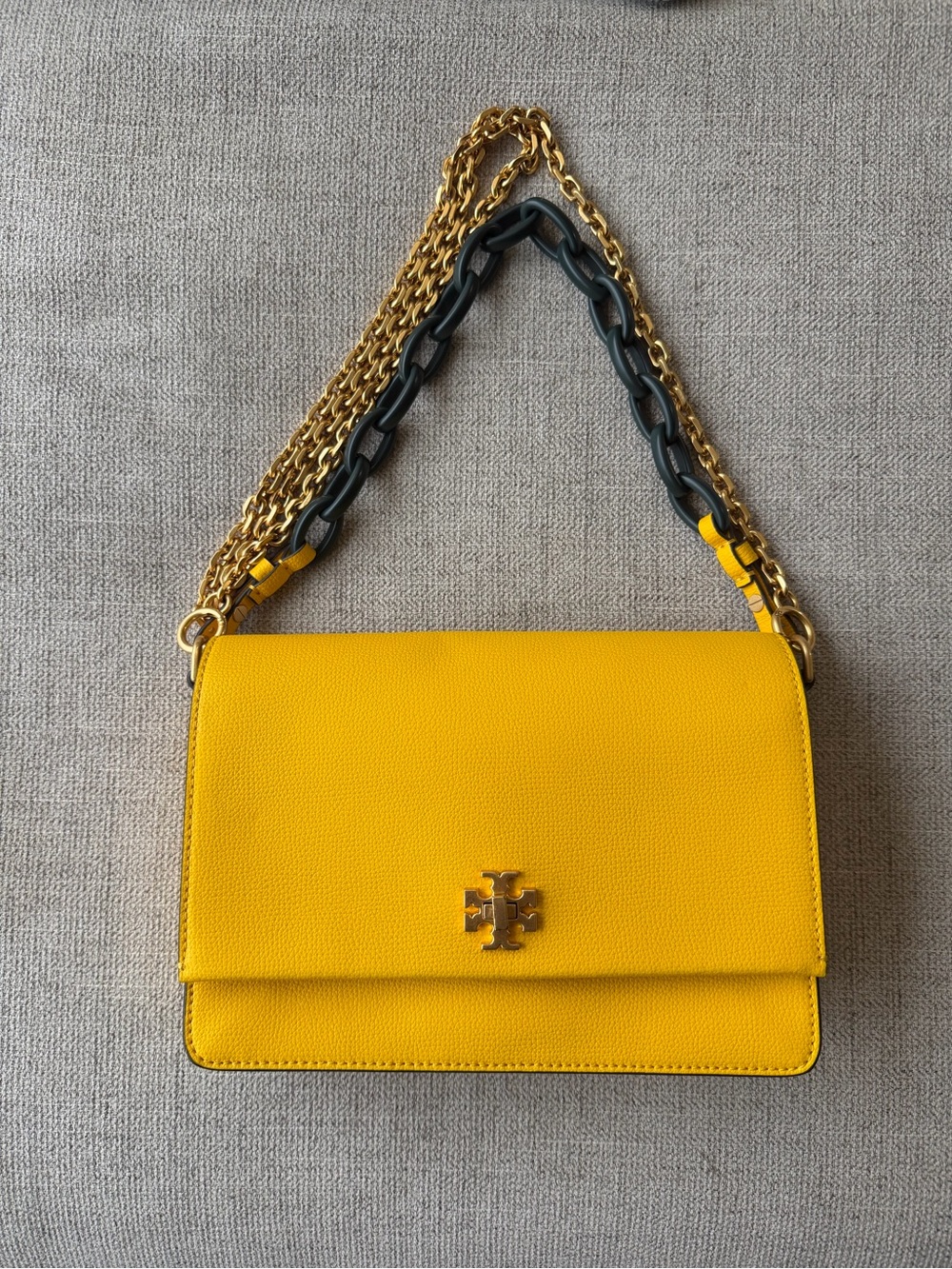Tory Burch Yellow Double-Strap Kira Shoulder Bag